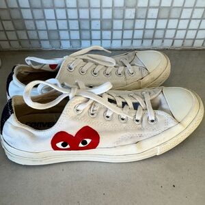 Converse x Comme des Garçons Play Chuck 70 low top White Men’s 6 Women’s 8 Shoes